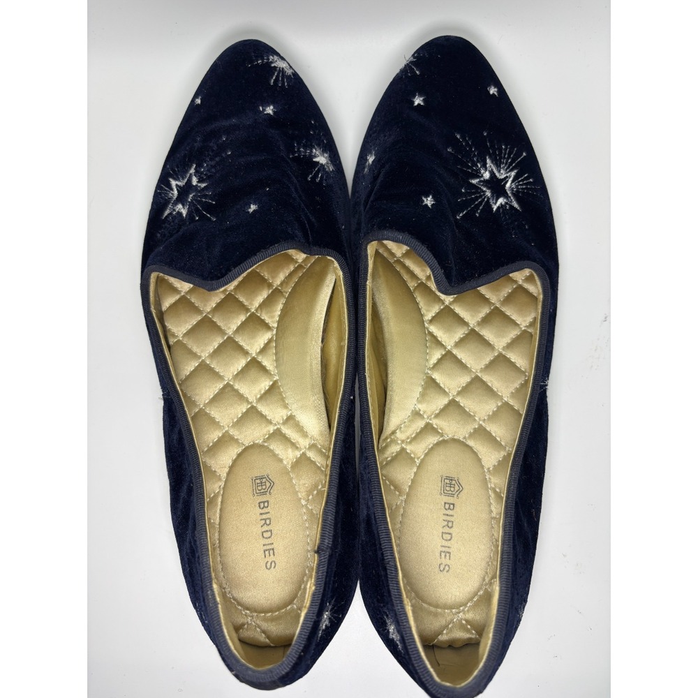 Birdies Starling Loafers "Twilight Star Velvet" Embroidered flatsSize 6.5 - Picture 3 of 9